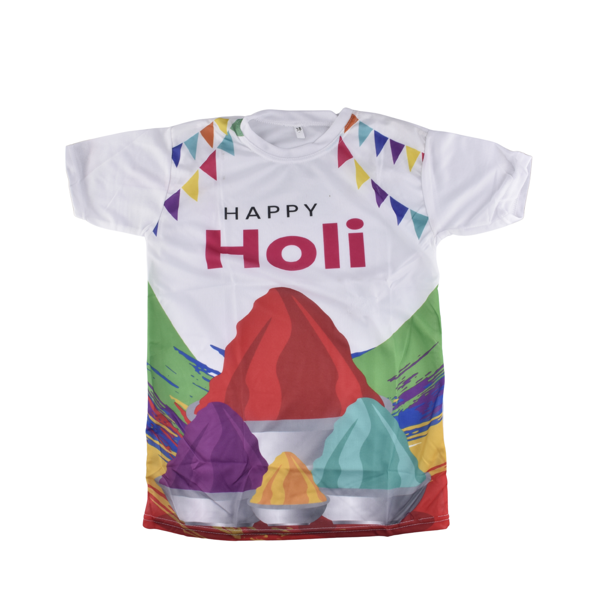 Kids Holi Special Printed T-Shirt – Happy Holi Colour Splash Design
