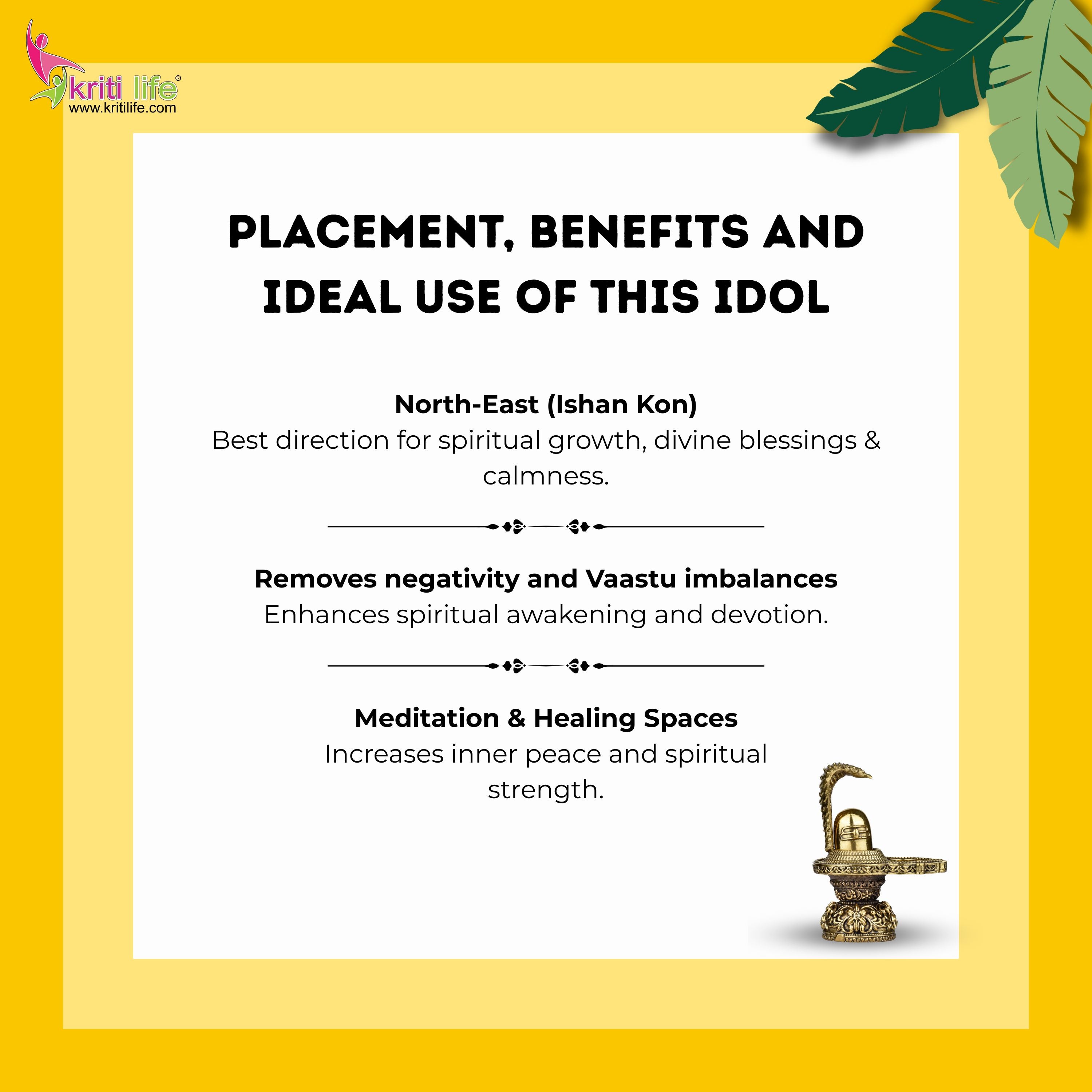 Brass Shivling Idol with Nagraj Vasuki | 3 inches | – Sacred Decor for Meditation & Devotion