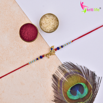 Krishna Name Rakhi | Handmade Designer Rakhi for Brother
