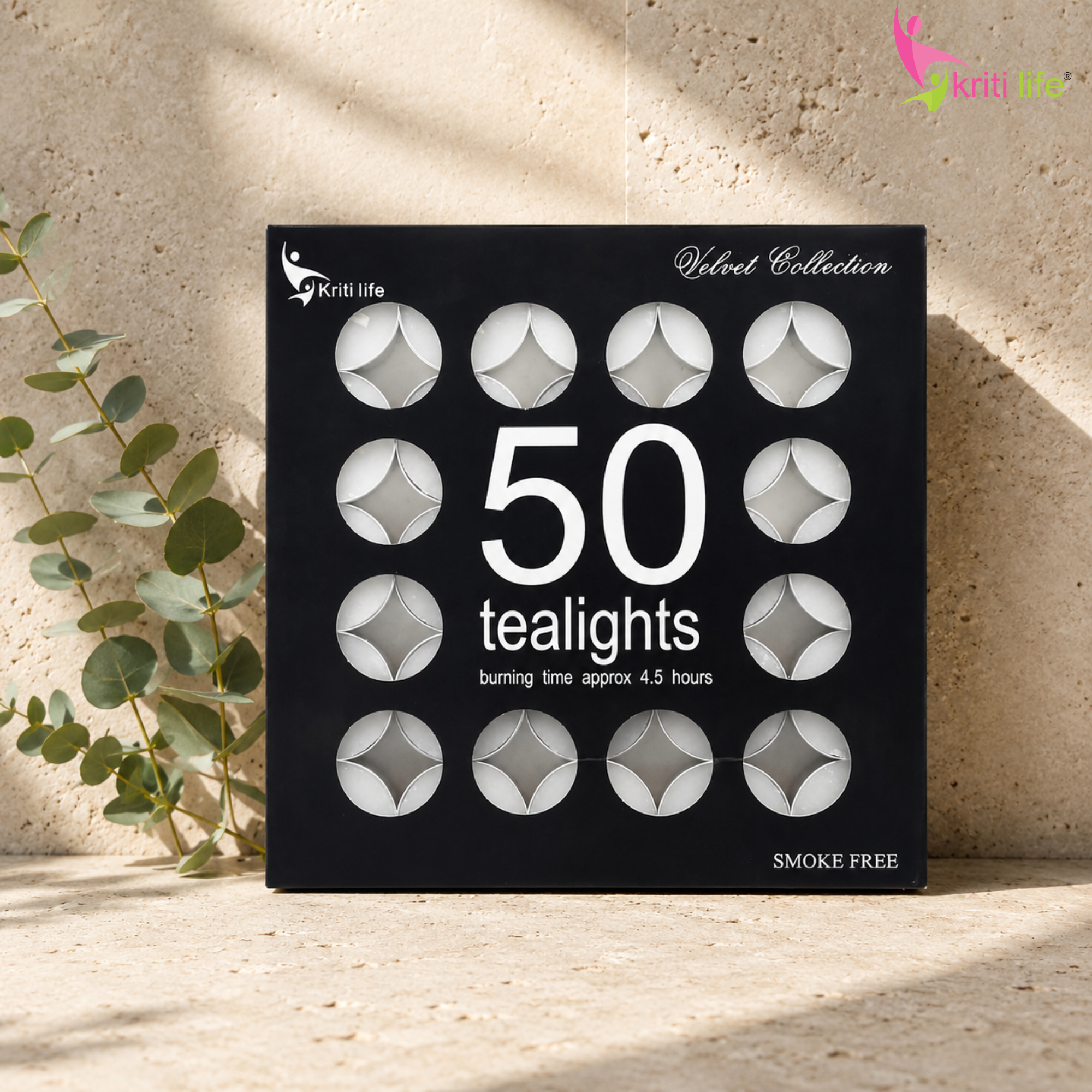 Tealight Candles Unscented  4.5 Hour Set of 50 Pcs
