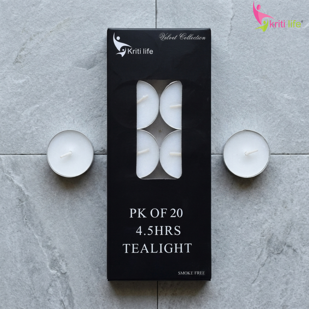 Tealight Candles Unscented  4.5 Hour Set of 20 Pcs