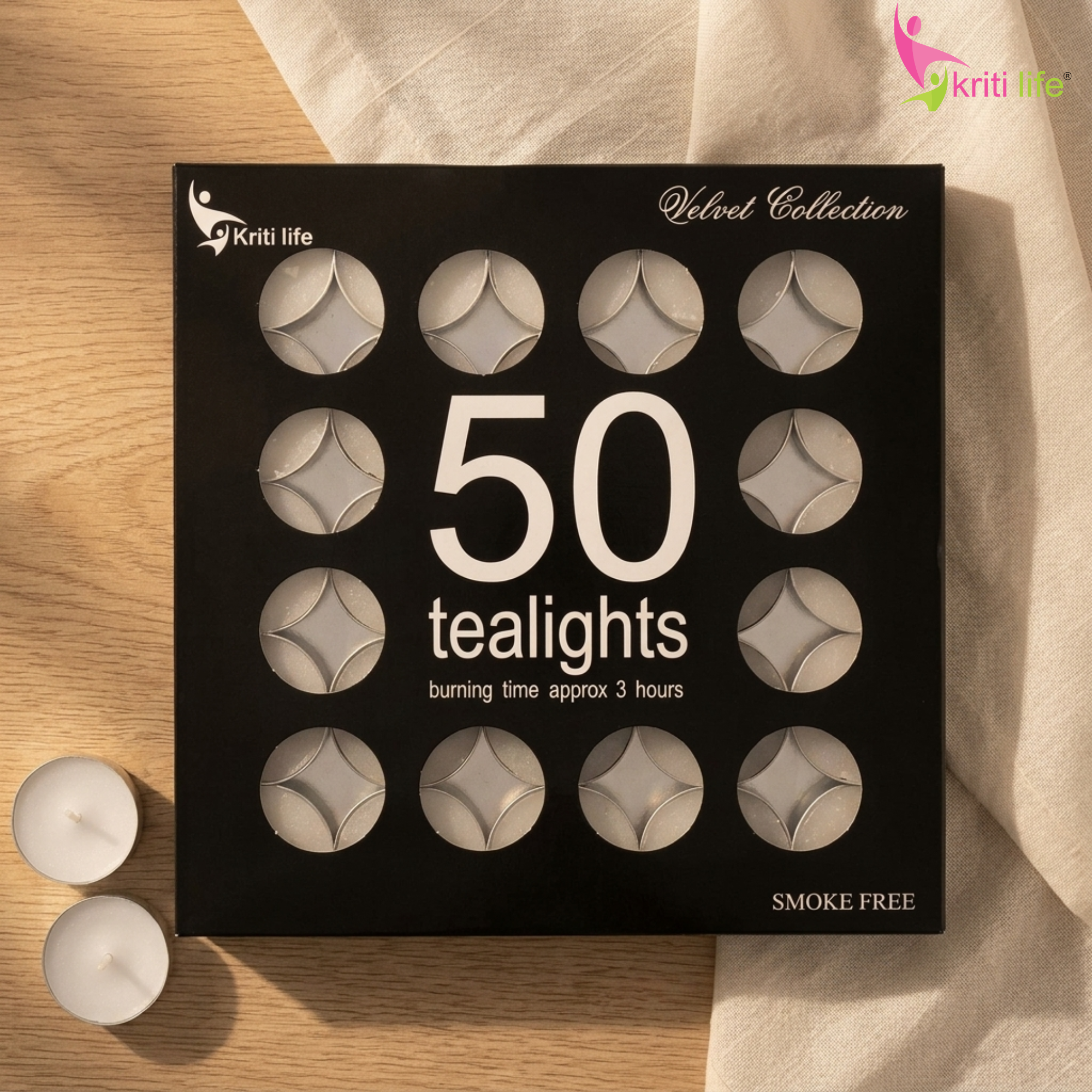 Tealight Candles Unscented  3 Hour Set of 50 Pcs