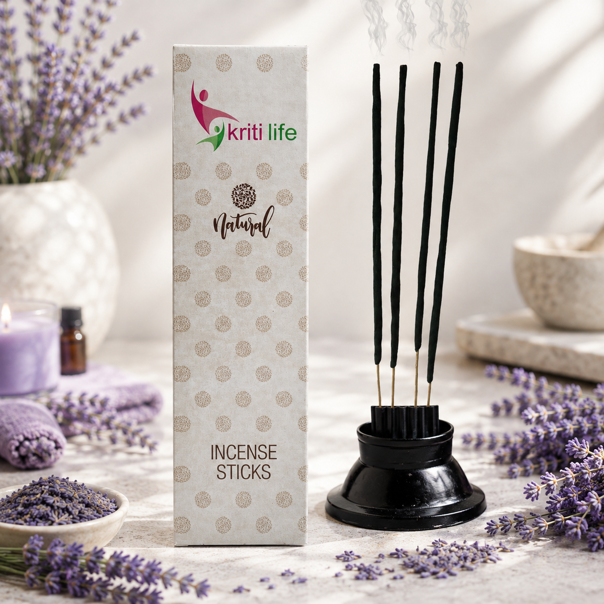 Lavender Incense Sticks - 100 Pcs Perfect for Puja &amp; Relaxation