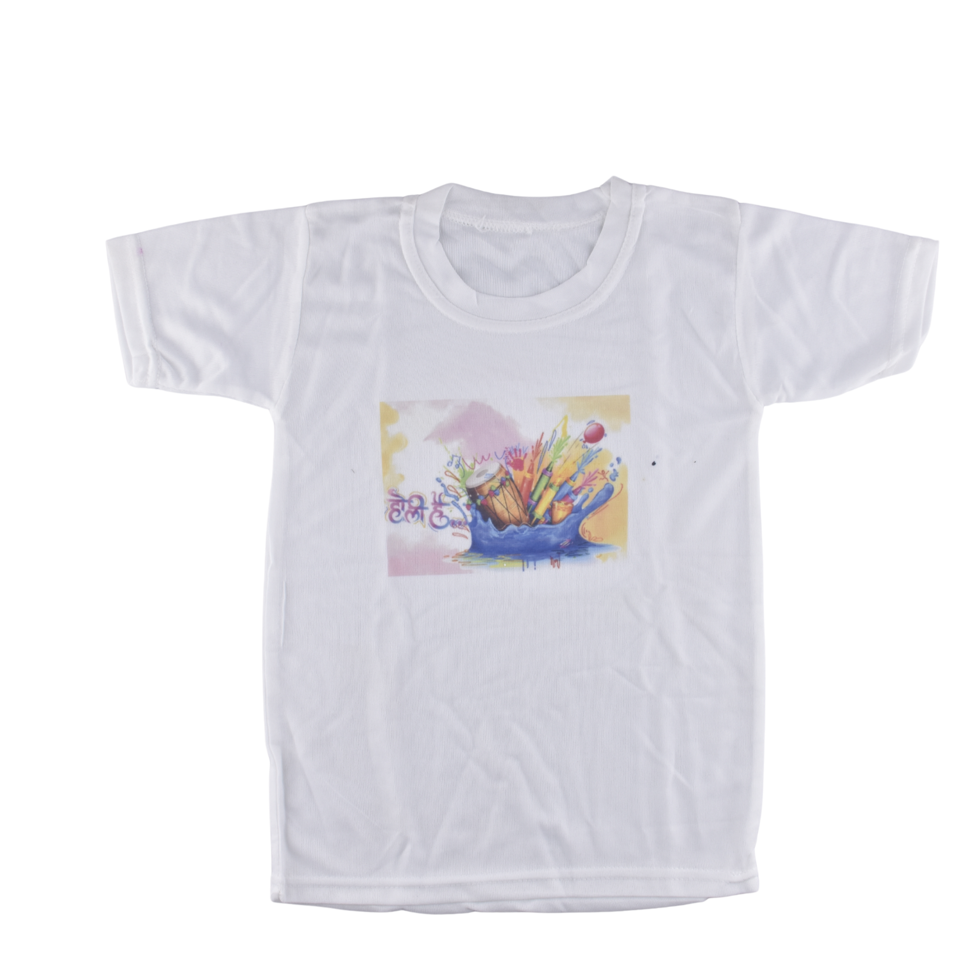 Kids Holi Special Printed T-Shirt – Happy Holi Colour Splash Design