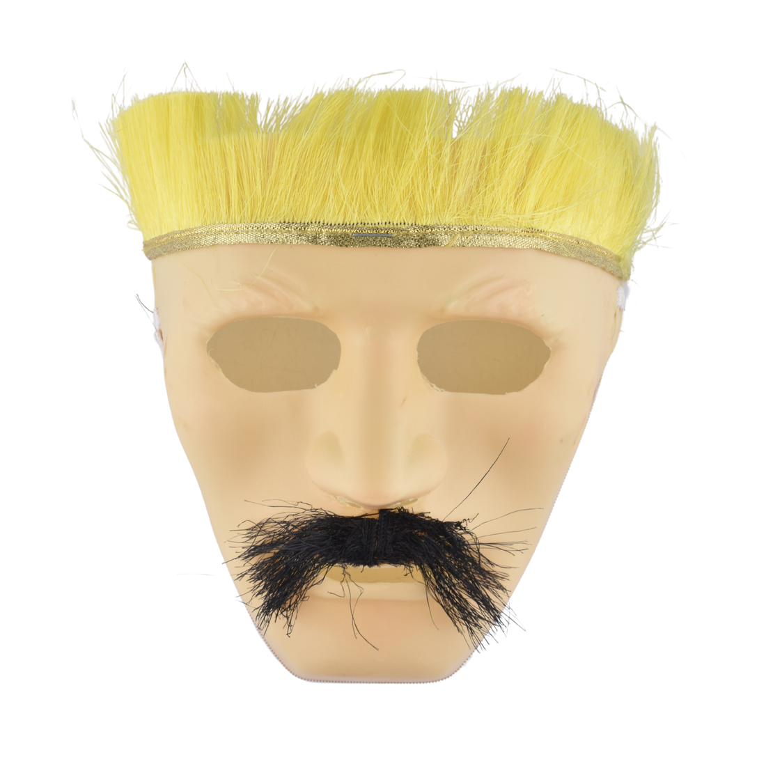 Colourful Holi Party Face Mask with Hair & Moustache