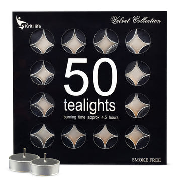 Musk Scented Tealight Candles 4.5 Hour Set of 50 Pcs