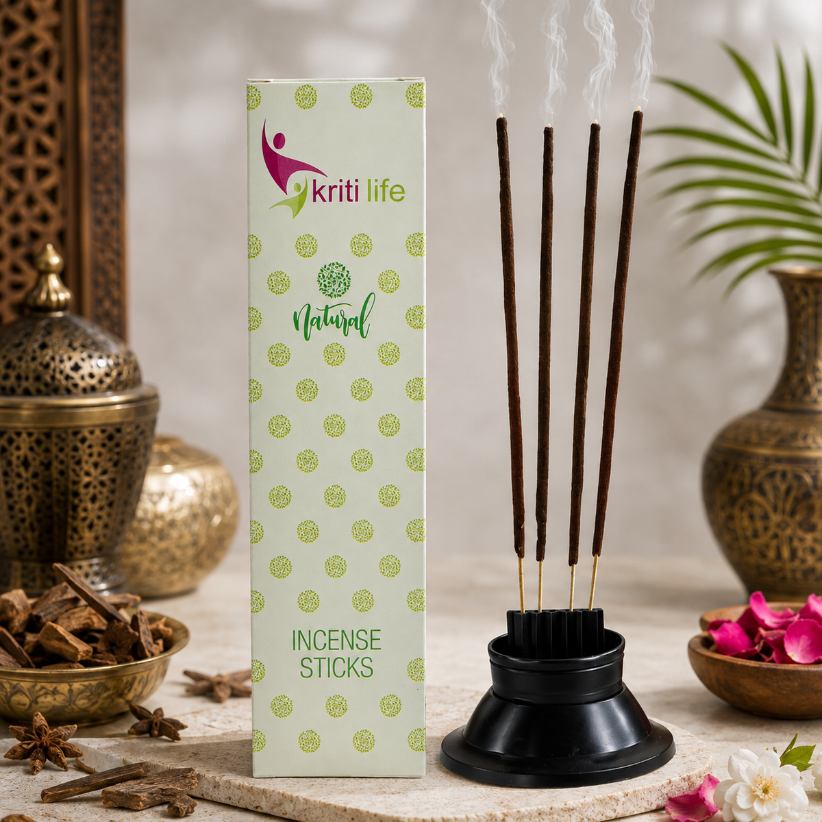 Oriental Incense Sticks - 100 Pcs Perfect for Puja &amp; Relaxation