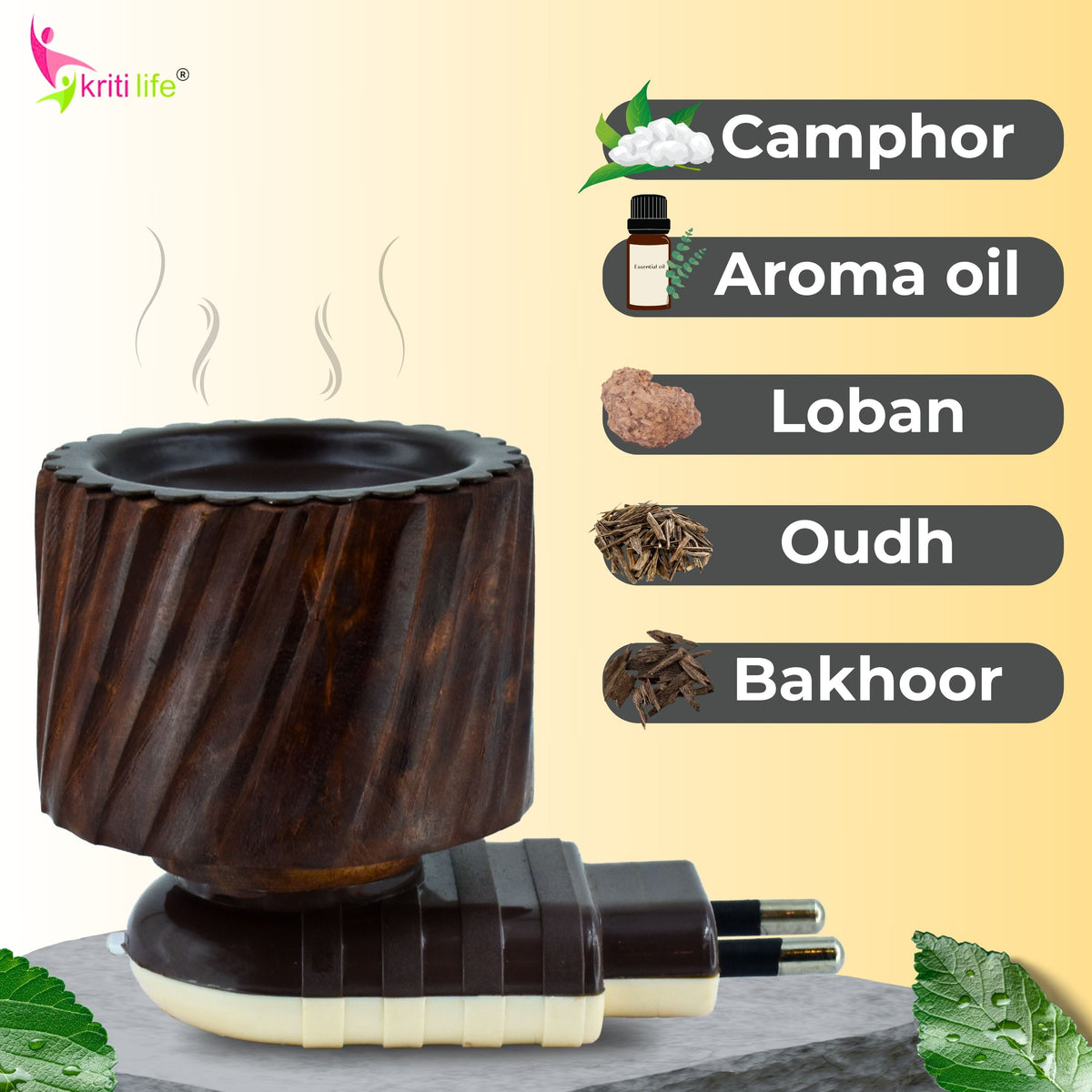 Diffuser Champor Electric Camphor Diffuser – kritilife