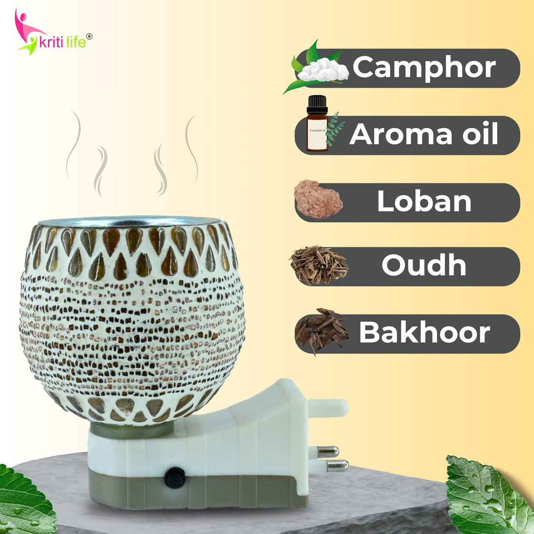 Electric Camphor Diffuser| Aroma Oil Diffuser