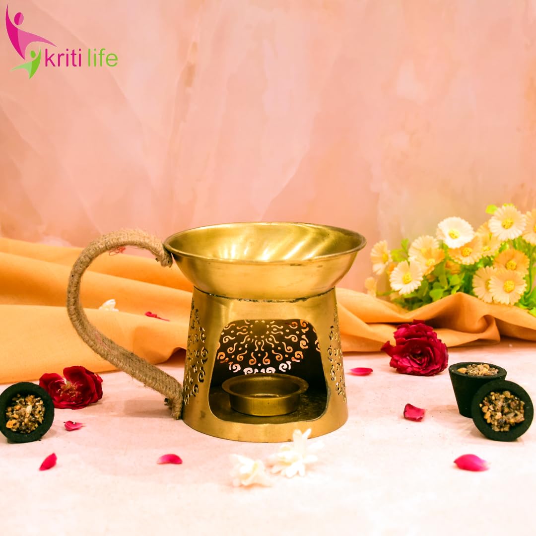 Brass Loban, Camphor, Aroma Oil and Bakhoor Burner
