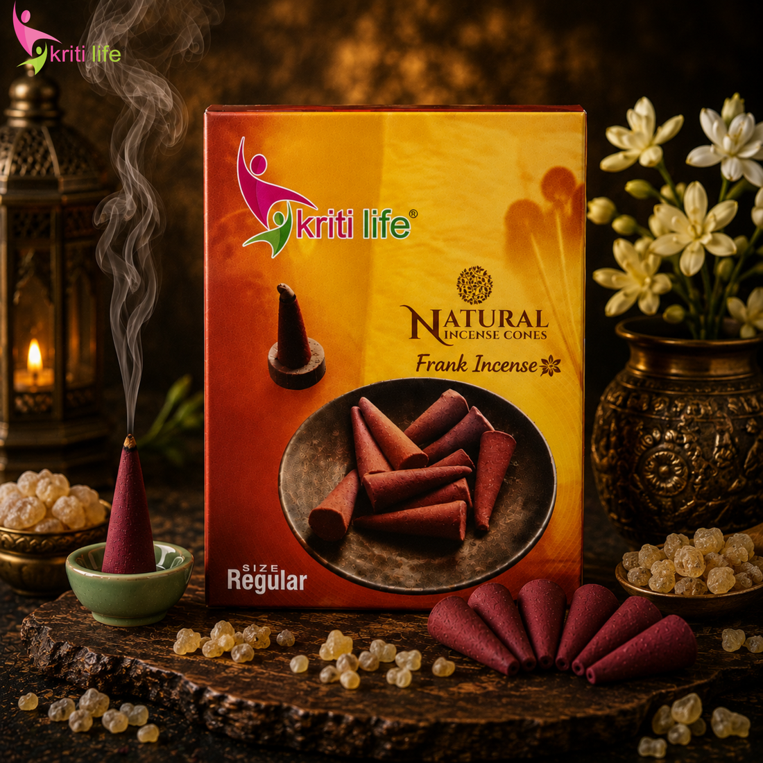 Frank Incense Cone - 150 Pcs Burn Time 20 Minutes