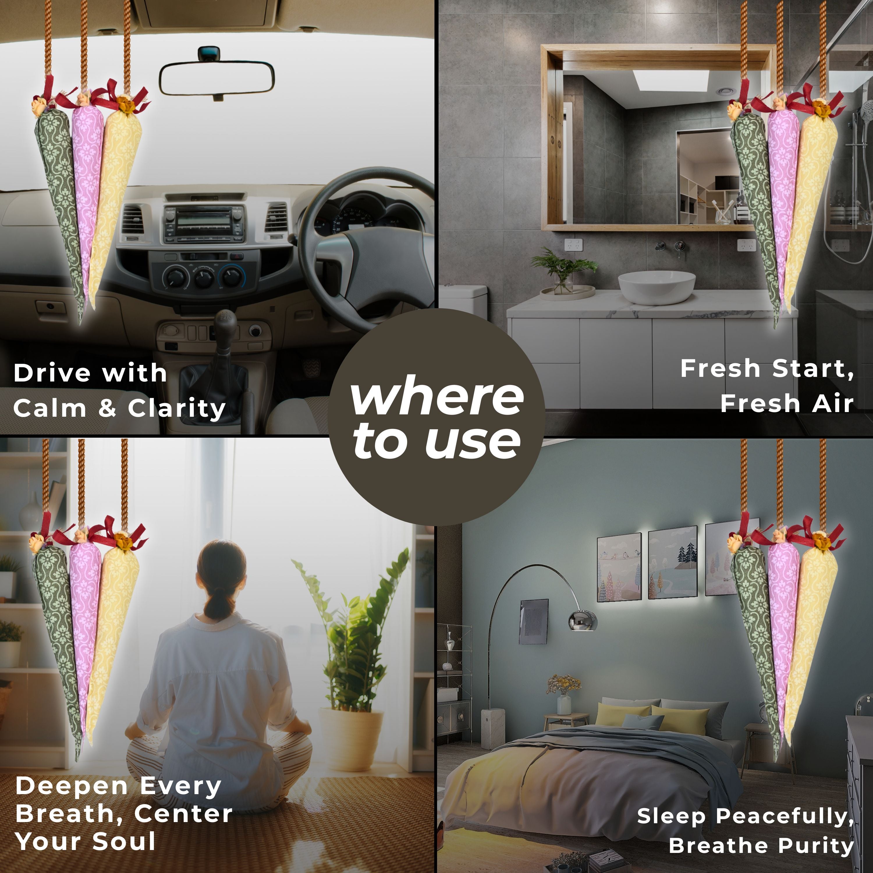 Camphor Sticks Pack of 3 | Organic Air Freshener for Car, Home, Bathroom & Meditation | Long-Lasting Fragrance | Natural Camphor Aroma