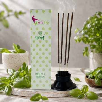 Basil Incense Sticks- 100 Pcs Perfect for Puja &amp; Relaxation