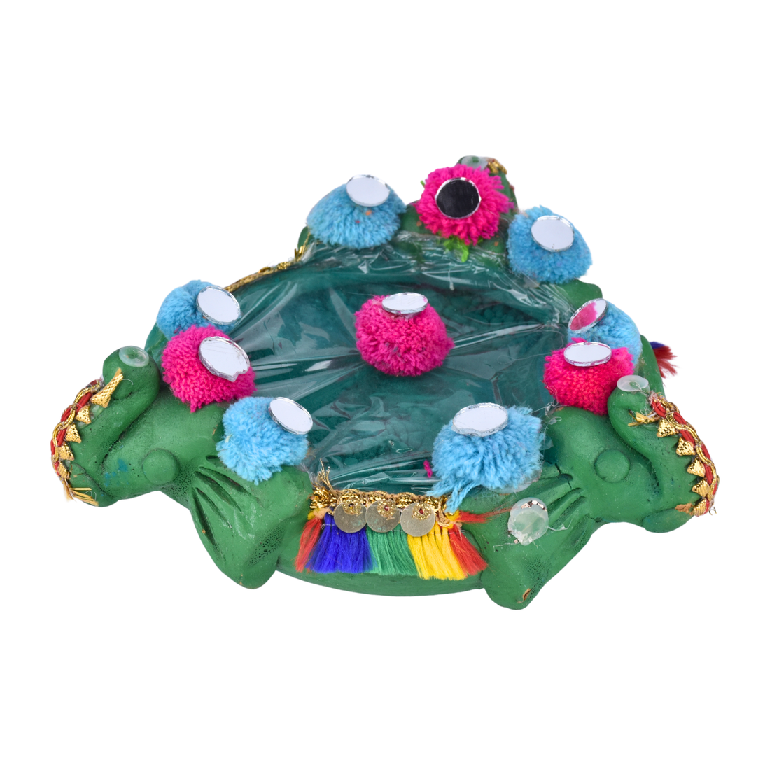 Handcrafted Elephant Holi Gulal Diya / Color Platter