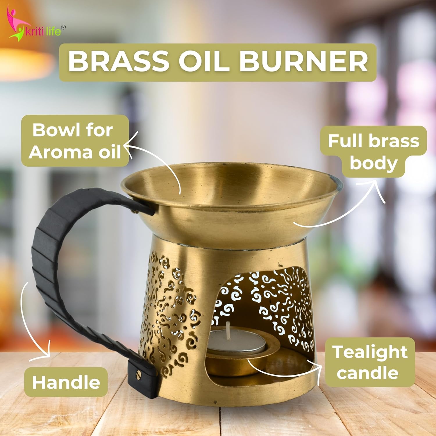Brass Loban, Camphor, Aroma Oil and Bakhoor Burner