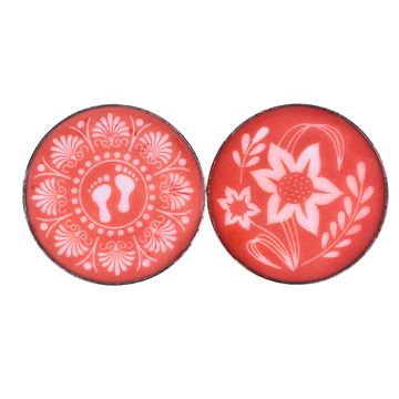 Round Holi Rangoli Stencil Set – Pack of 2 Reusable Circular Design