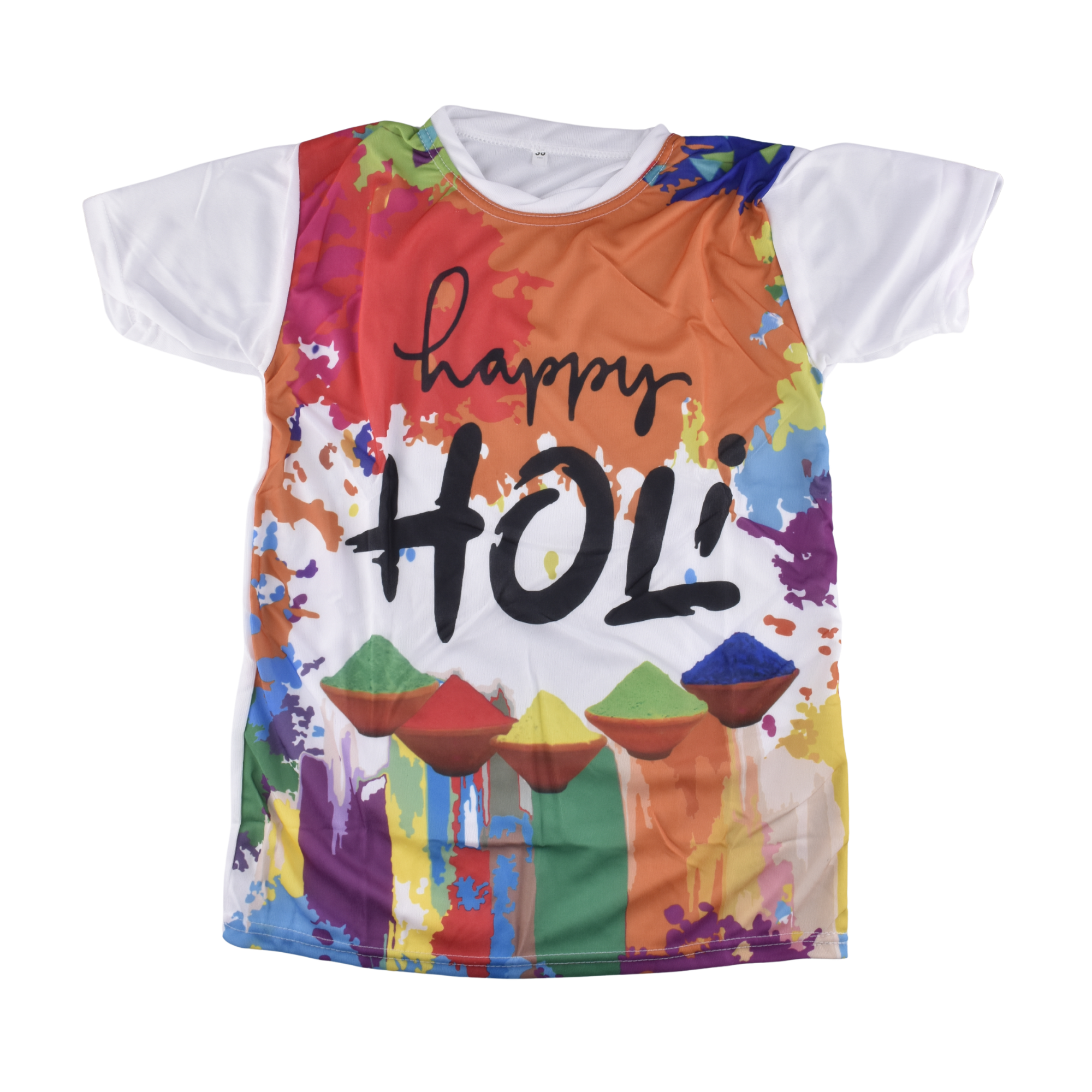 Kids Holi Special Printed T-Shirt – Happy Holi Colour Splash Design