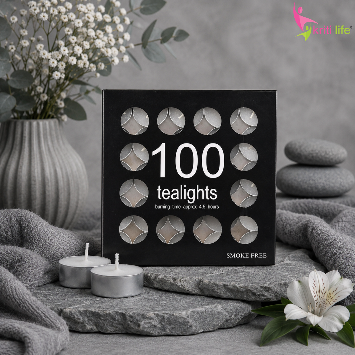 Tealight Candles Unscented |4.5 Hour Burn | Set of 100