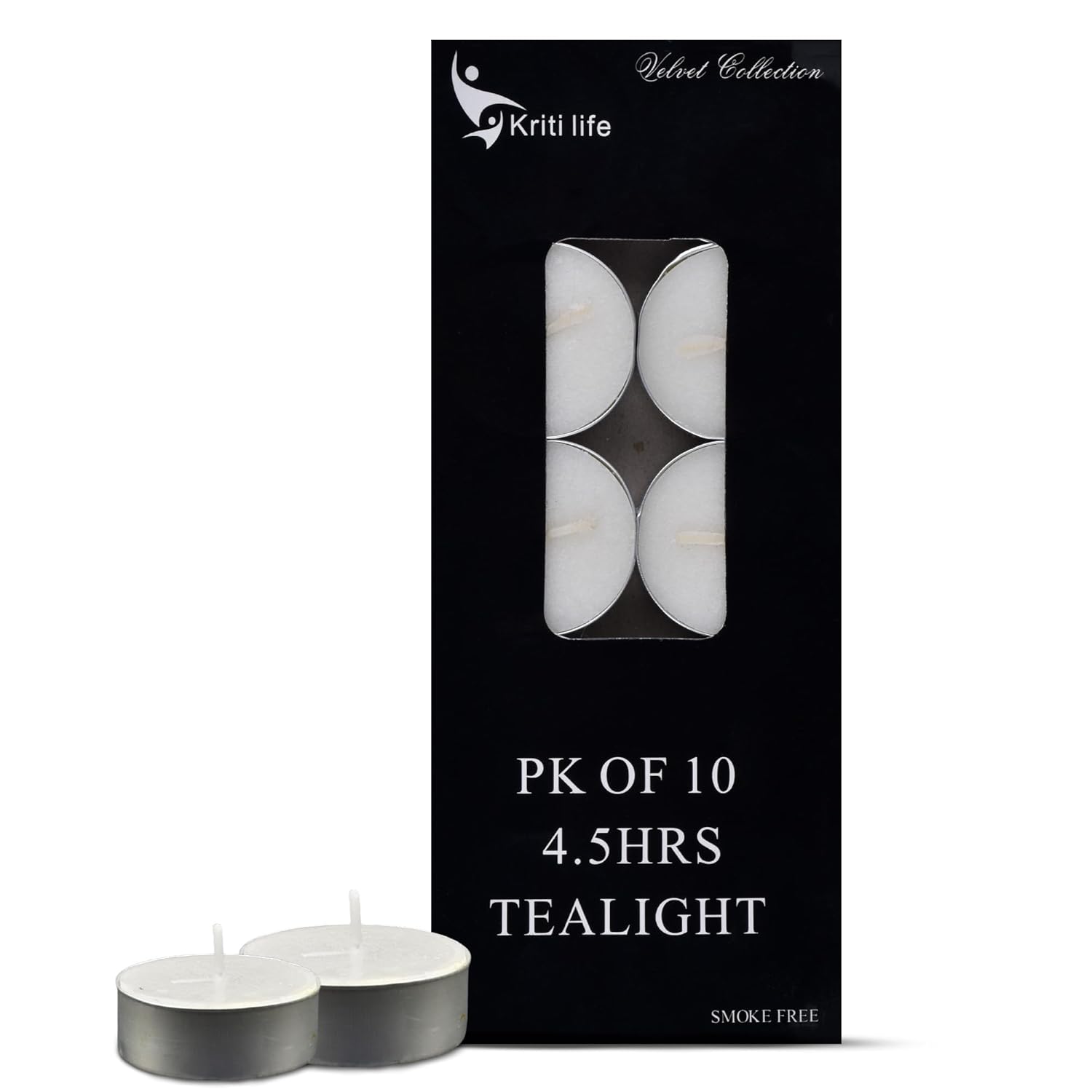 Tealight Candles Unscented  4.5 Hour Set of 10 Pcs