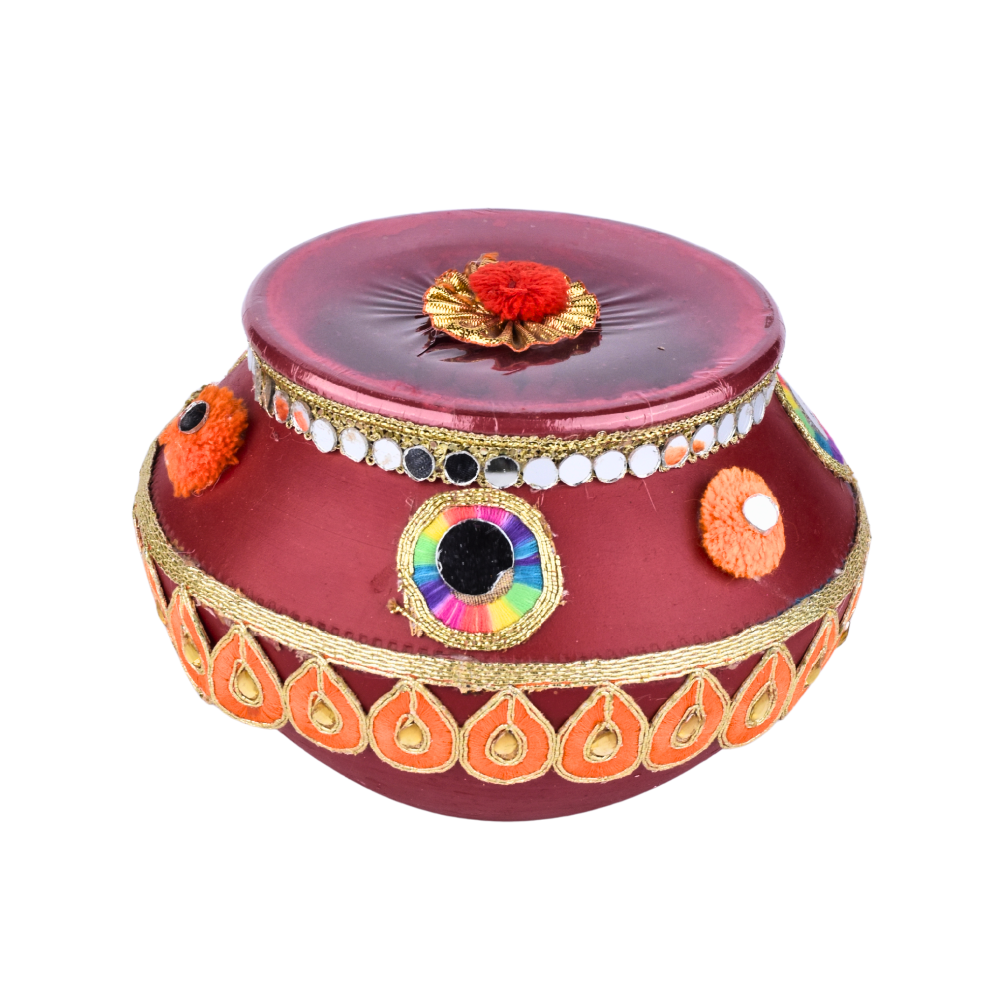 Premium Holi Gulal Matki – Handcrafted Designer