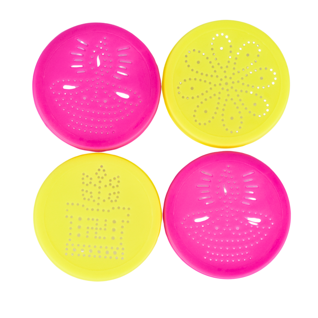 Holi Rangoli Stencils Pack of 4 | Reusable Plastic Rangoli Design