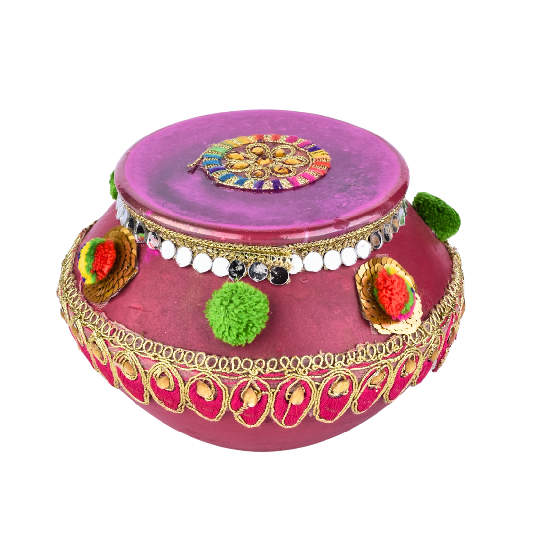 Premium Holi Gulal Matki – Handcrafted Designer