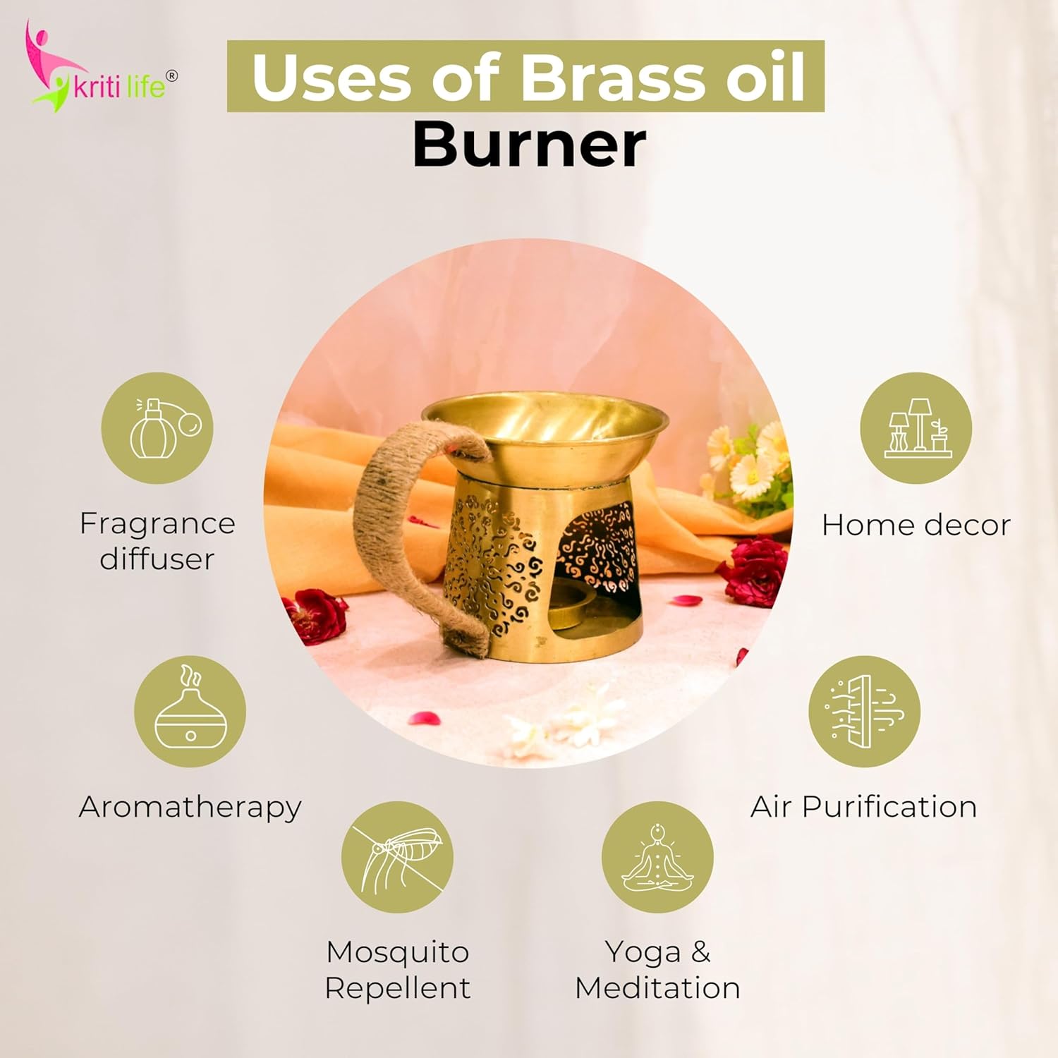 Brass Loban, Camphor, Aroma Oil and Bakhoor Burner
