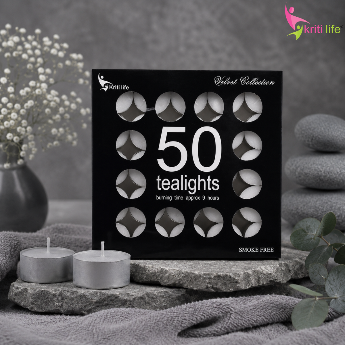 Tealight Candles Unscented  | 9  Hour Burn | Set of 50
