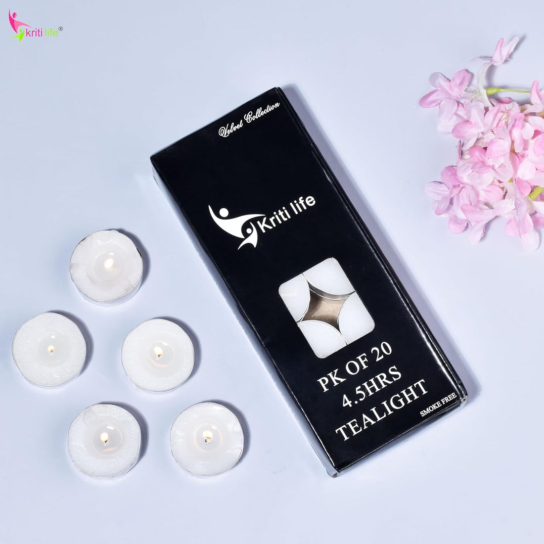 Tealight Candles Unscented  4.5 Hour Set of 20 Pcs