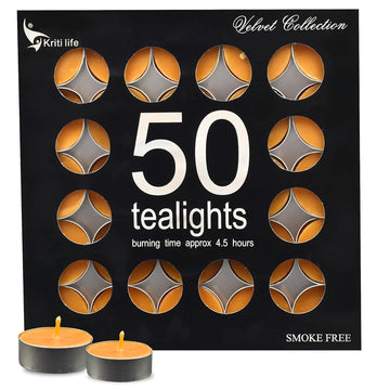 Orange Scented Tealight Candles 4.5 Hour Set of 50 Pcs