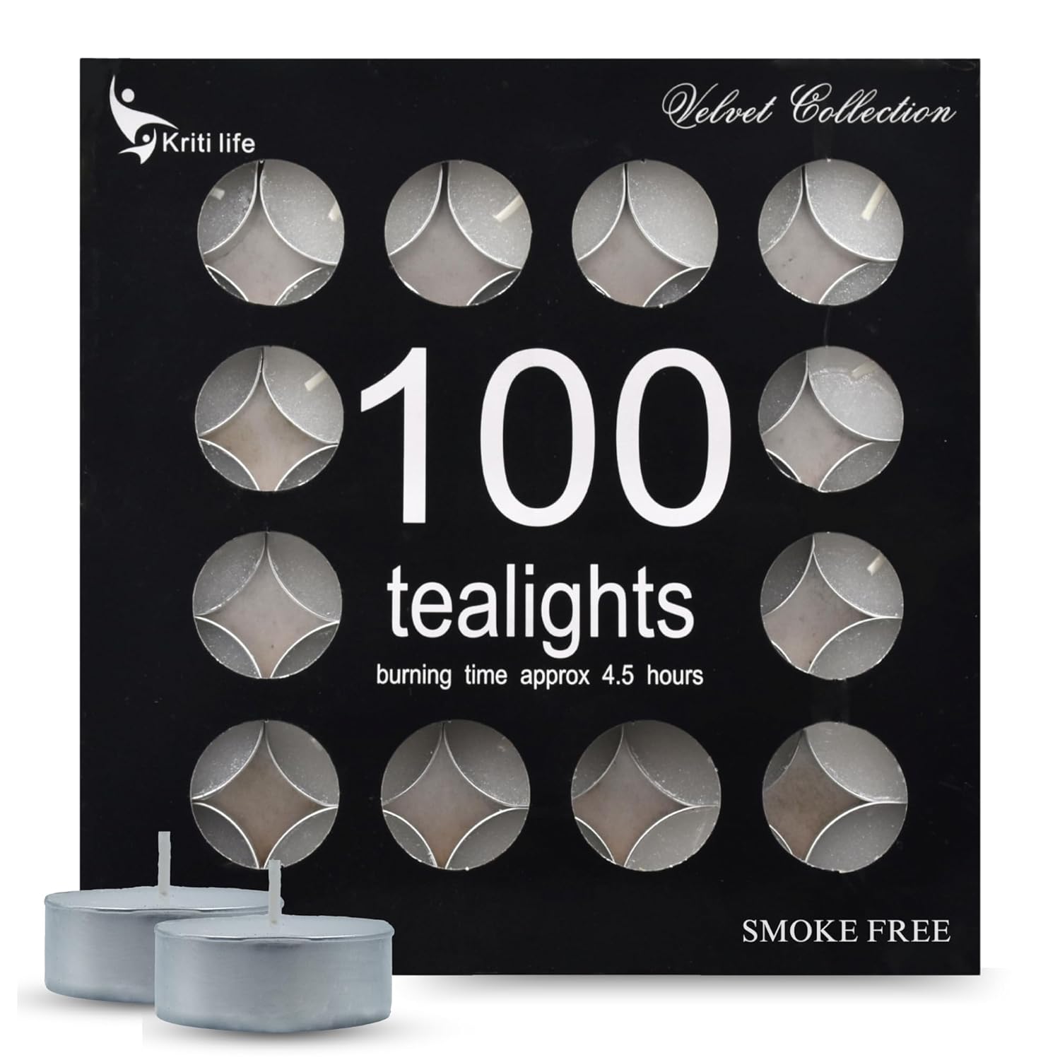 Tealight Candles Uncented  4.5 Hour Set of 100 Pcs