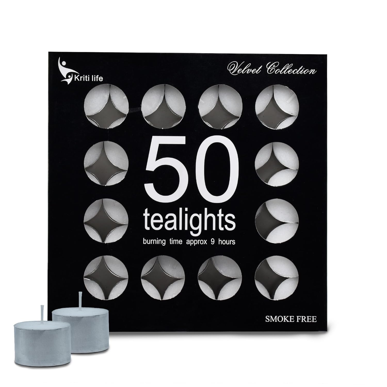 Tealight Candles Unscented  9 Hour Set of 50 Pcs