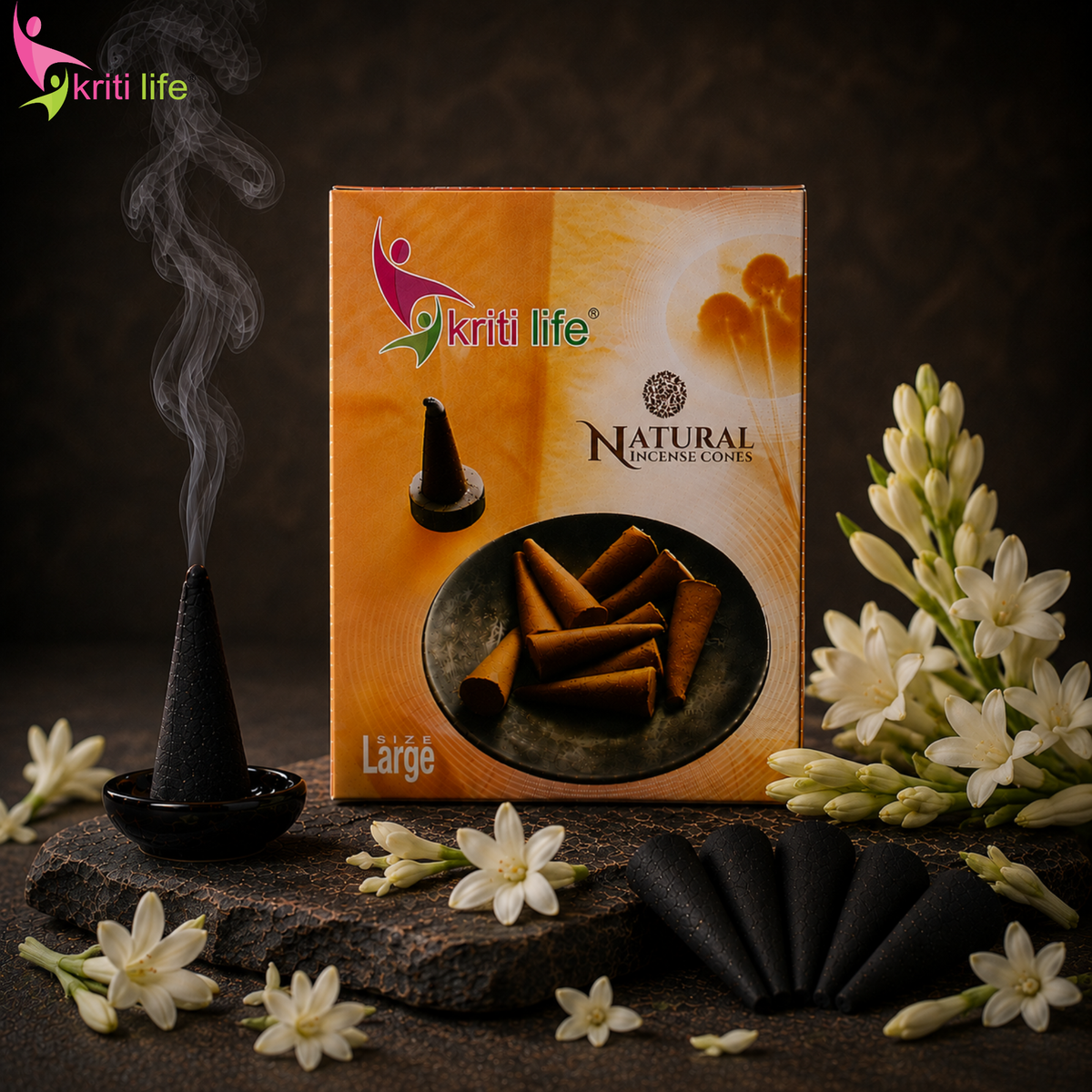 Rajni Gandha Incense Cone - 60 Pcs Burn Time 40 Minutes
