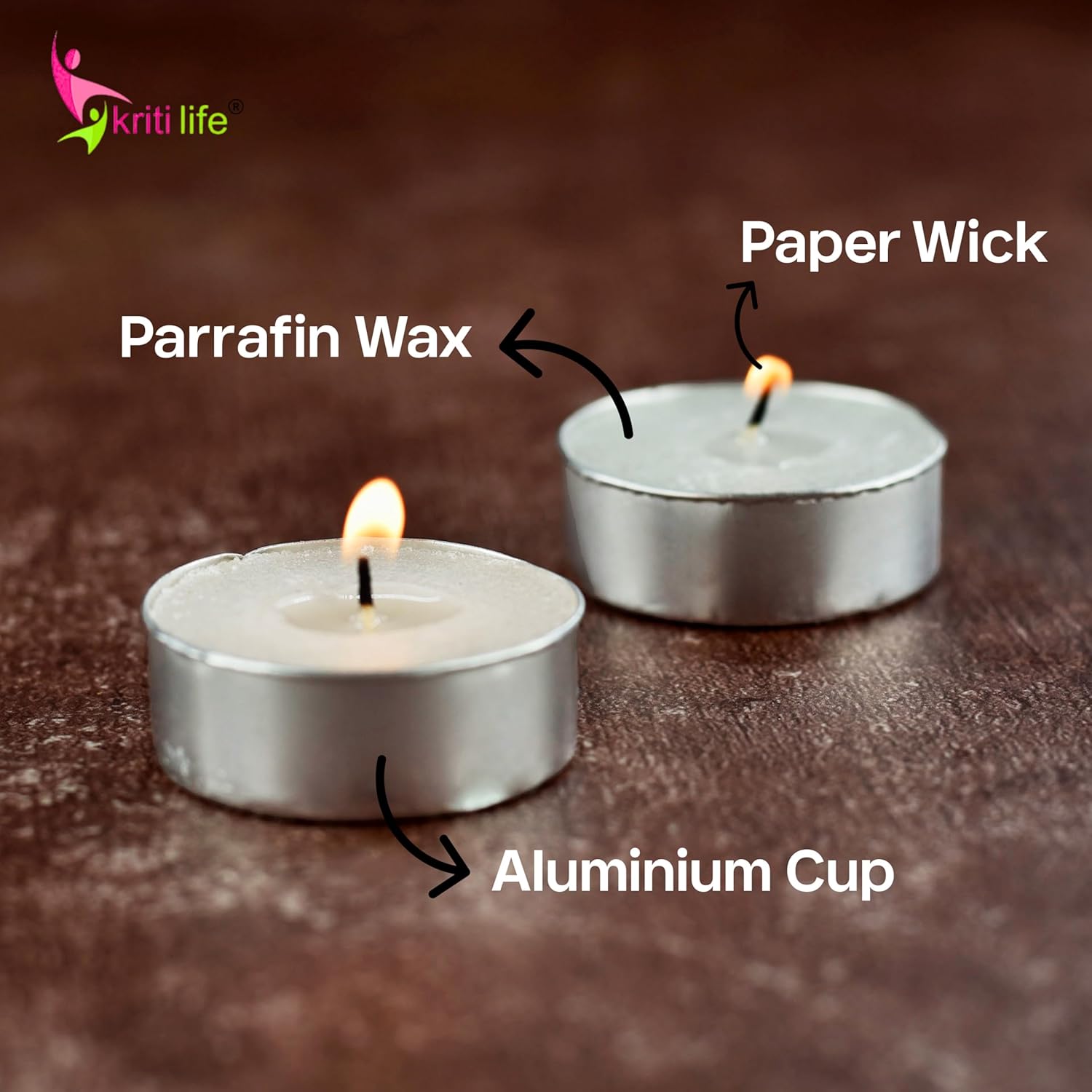 Tealight Candles Unscented  4.5 Hour Set of 10 Pcs