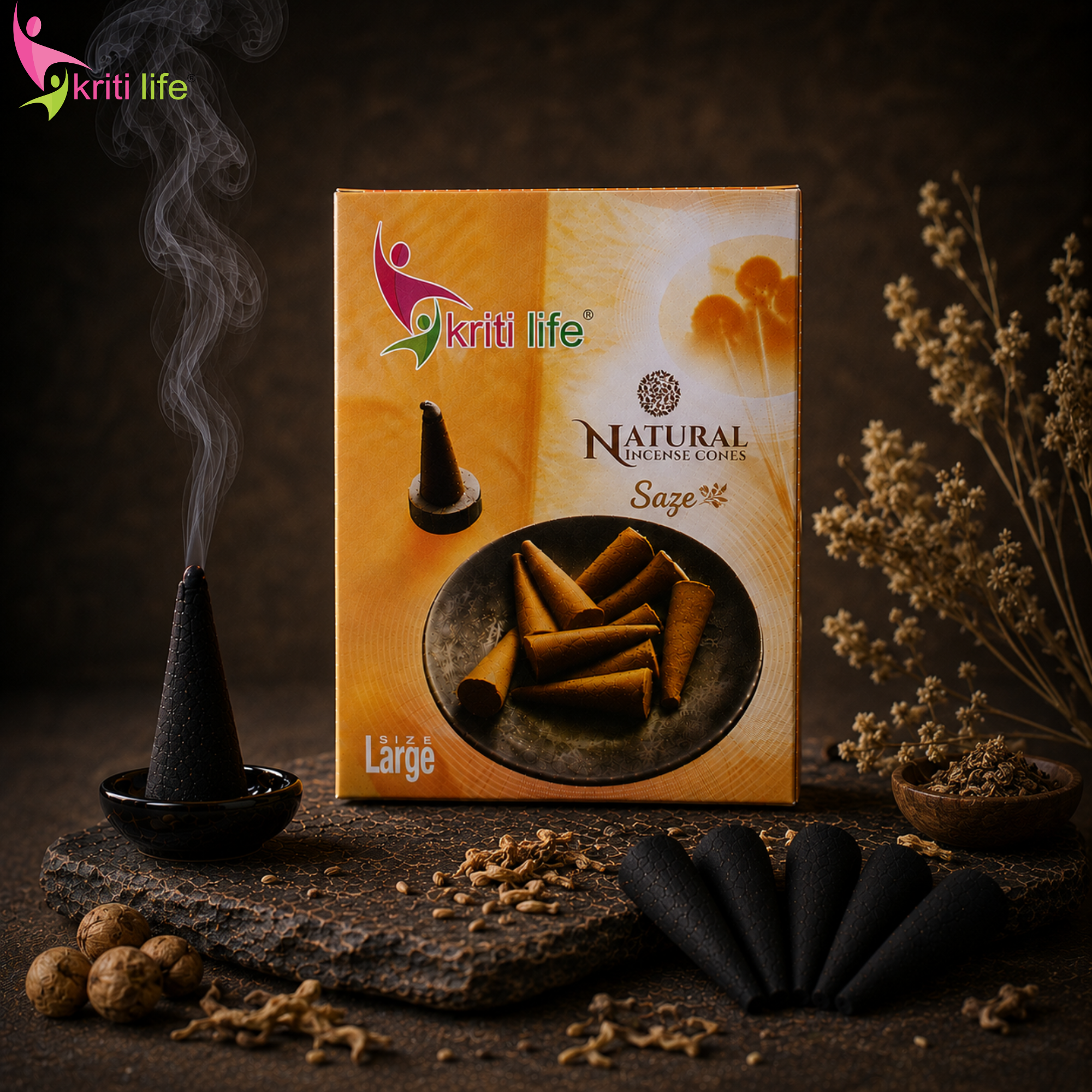 Sage Incense Cone - 60 Pcs Burn Time 40 Minutes