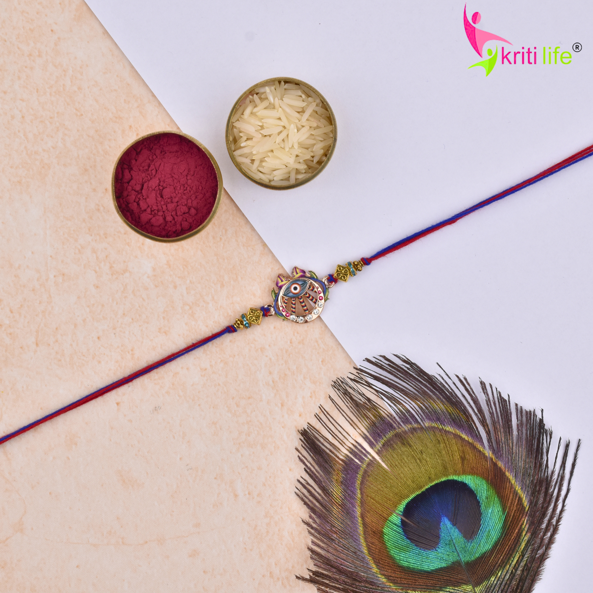 Evil Eye Designer Rakhi | Handmade Protective Rakhi