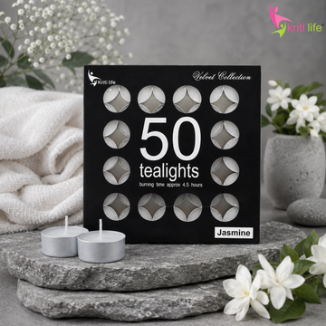 Jasmine Scented Tealight Candles 4.5 Hour Set of 50 Pcs