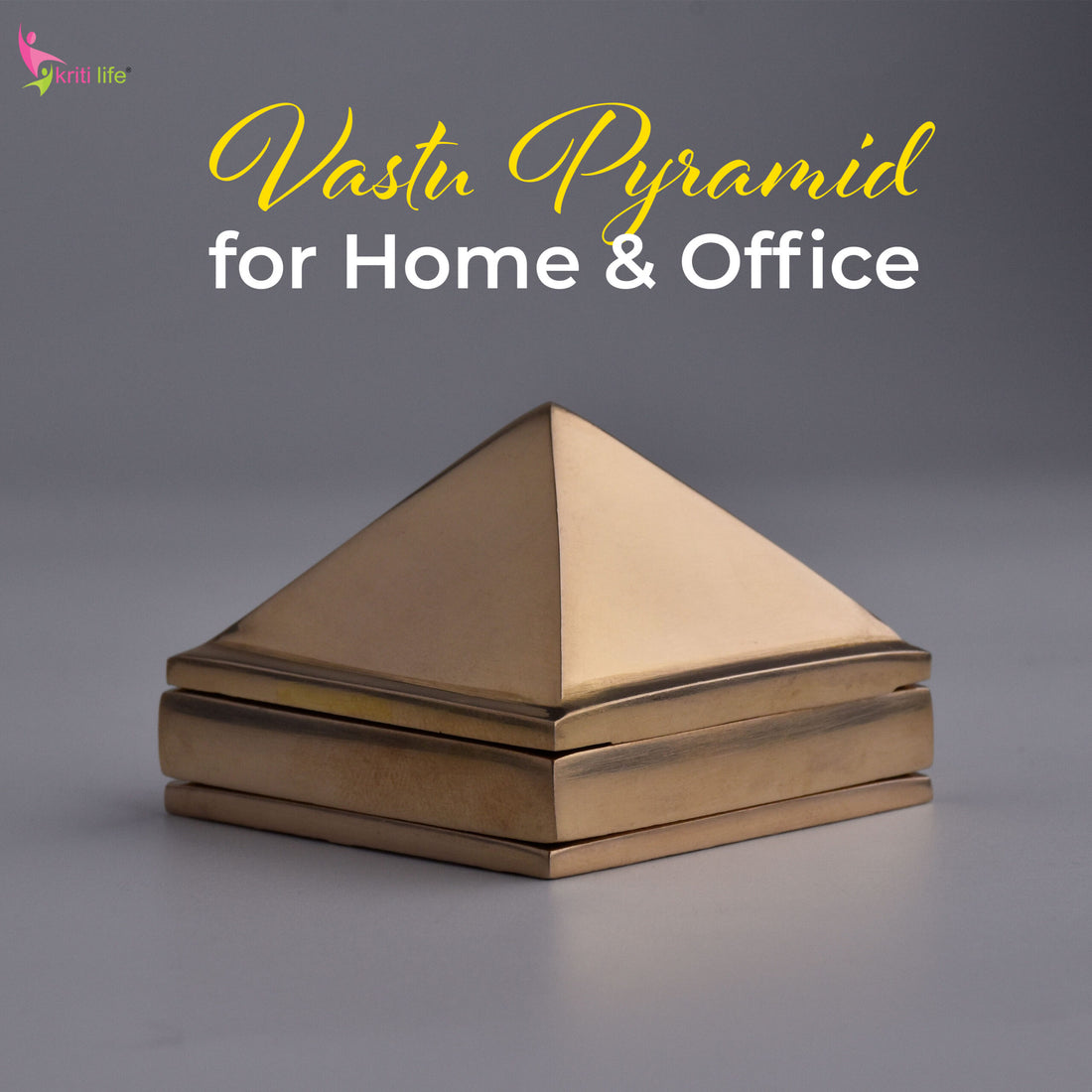 Brass Pyramid – Vastu & Energy Balancing Tool for Home or Office- 2 inches