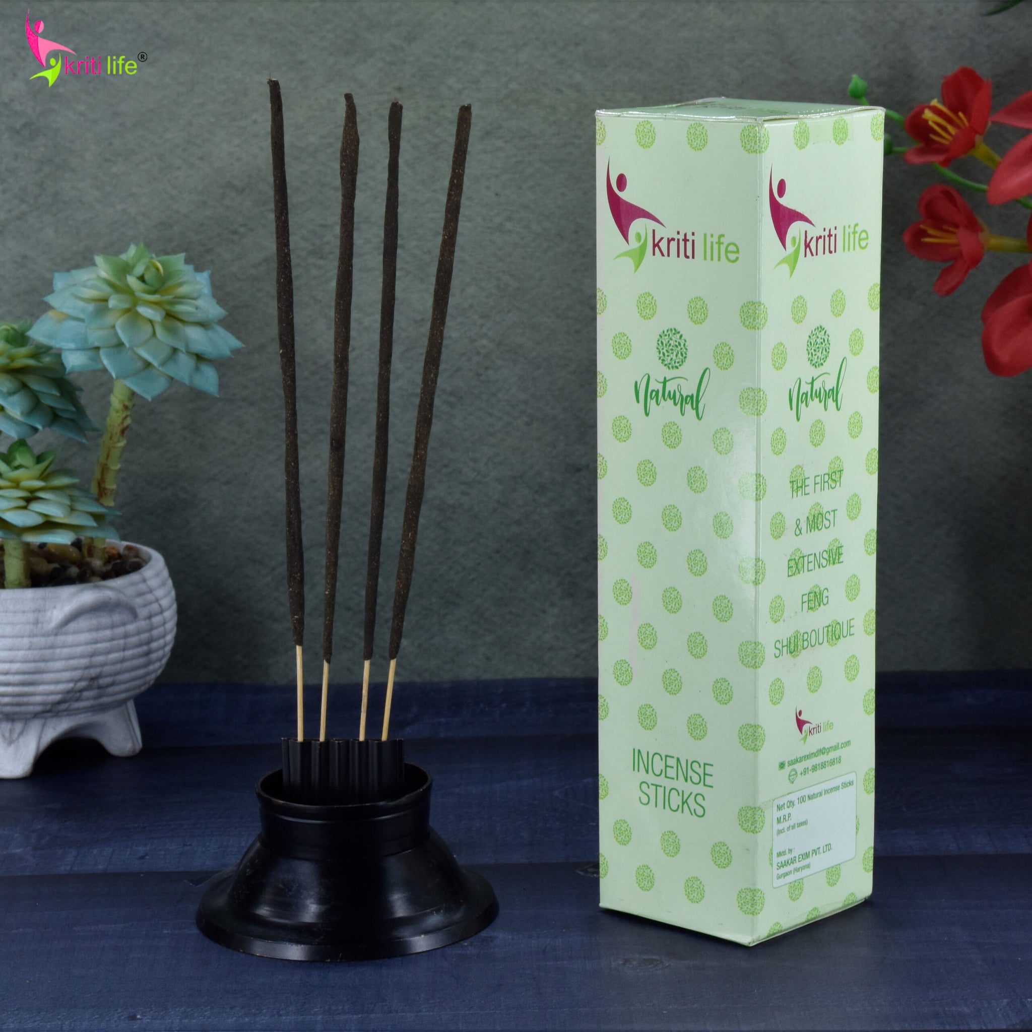 Kriti Life Incense Sticks - Oriental 100 Pcs Perfect for Puja &amp; Relaxation