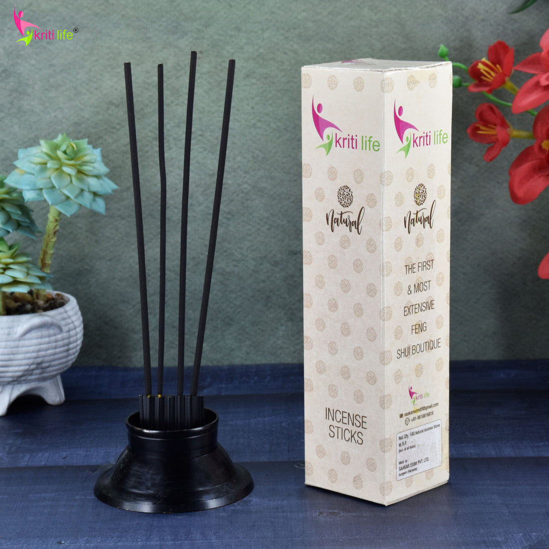 Kriti Life Incense Sticks - Musk Rose 100 Pcs Perfect for Puja &amp; Relaxation