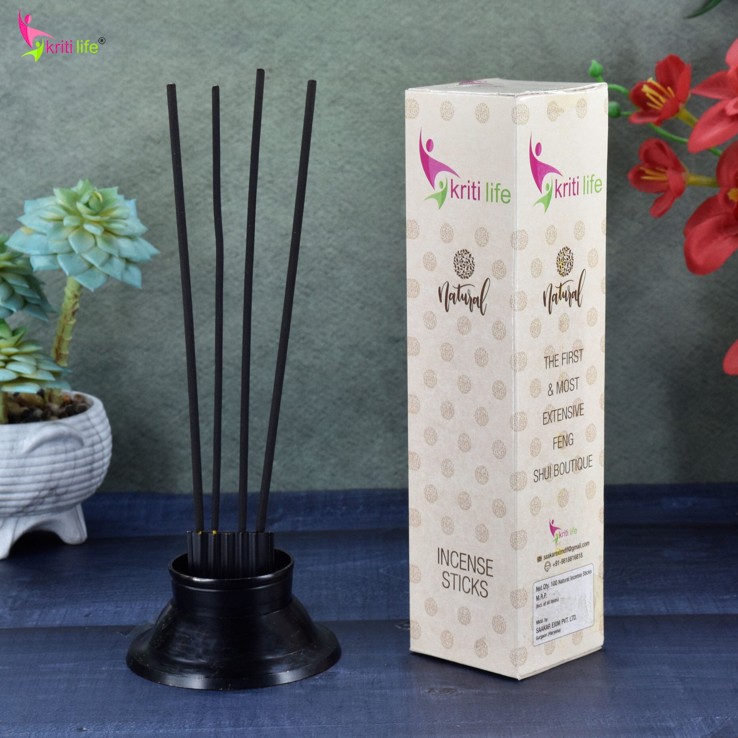 Kriti Life Incense Sticks - 4 Fragrance 100 Pcs Perfect for Puja &amp; Relaxation