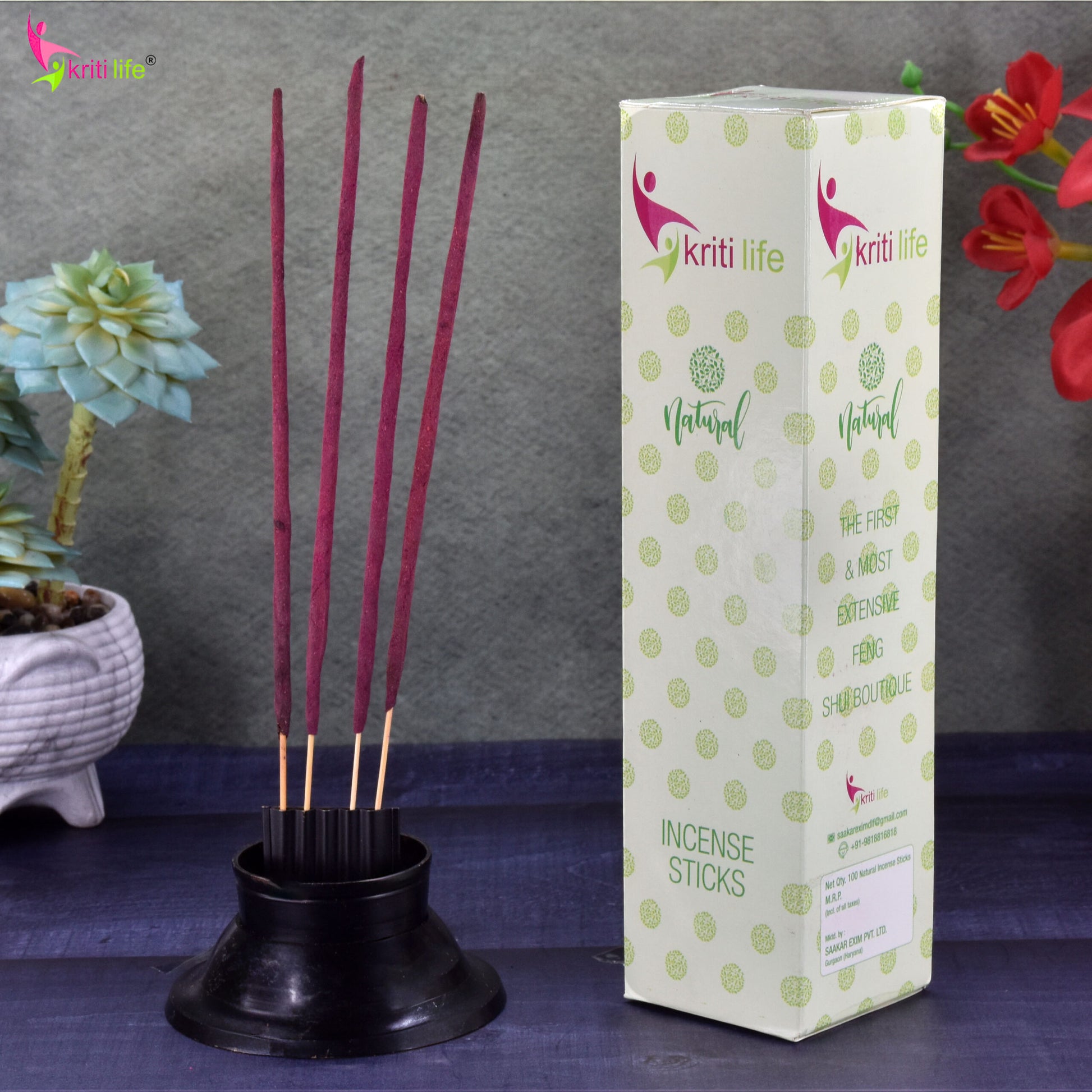 Kriti Life Incense Sticks - Cedarwood 100 Pcs Perfect for Puja &amp; Relaxation