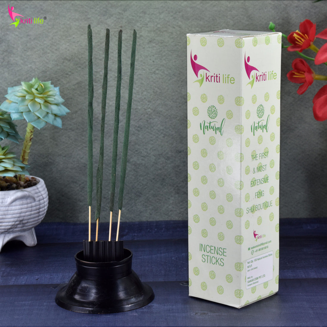 Kriti Life Incense Sticks- Cinnamon 100 Pcs Perfect for Puja &amp; Relaxation