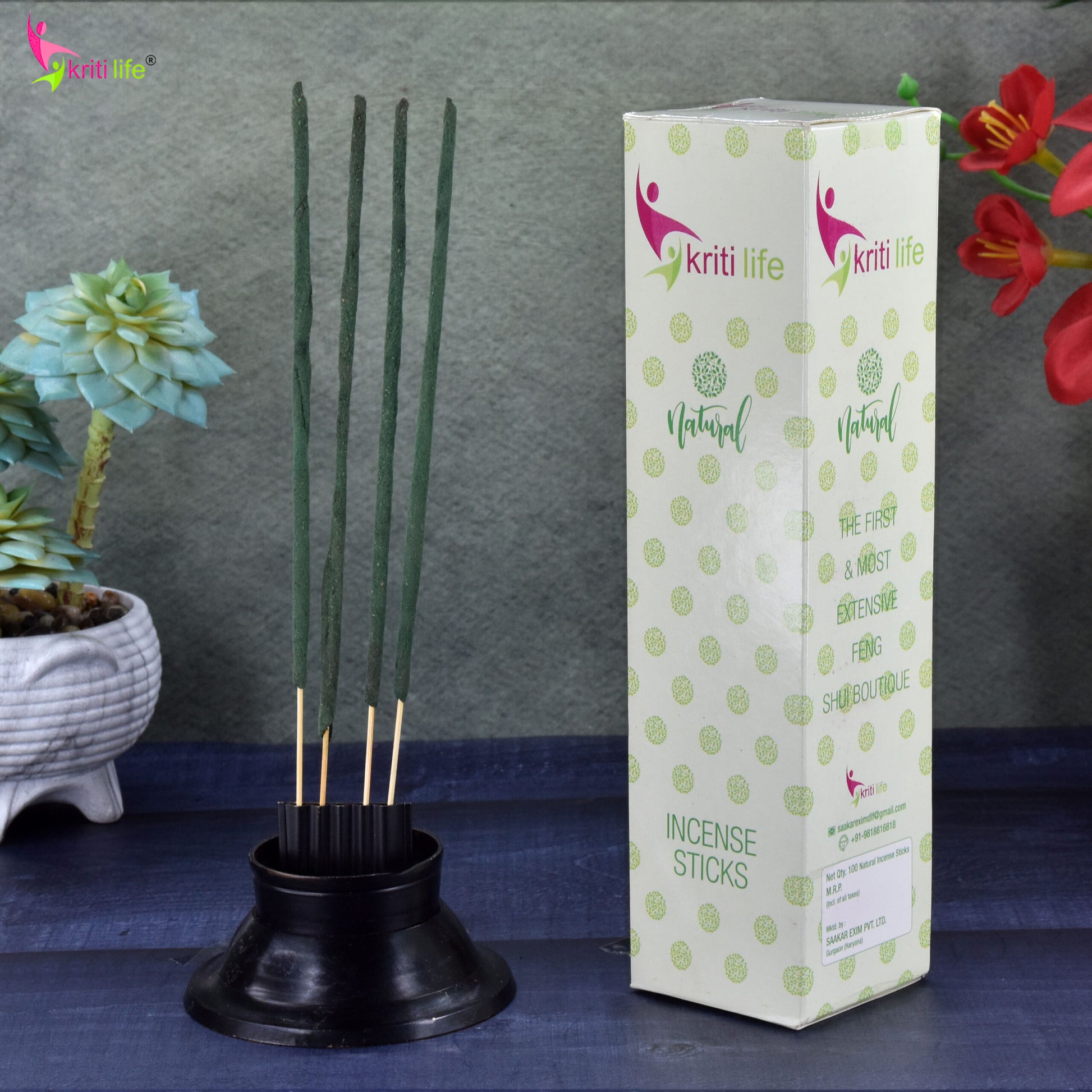 Kriti Life Incense Sticks- Cinnamon 100 Pcs Perfect for Puja &amp; Relaxation