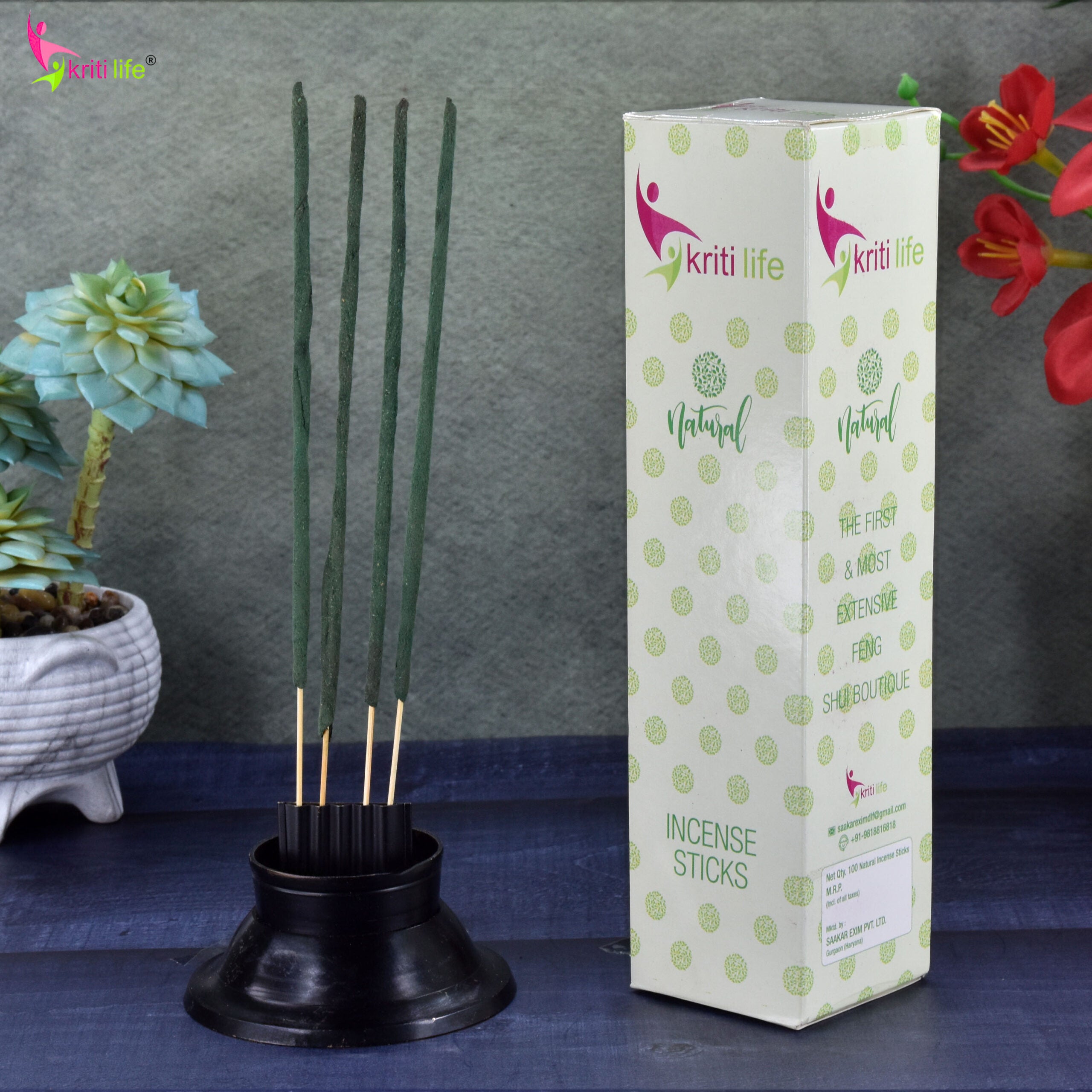 Kriti Life Incense Sticks- Cinnamon 100 Pcs Perfect for Puja &amp; Relaxation