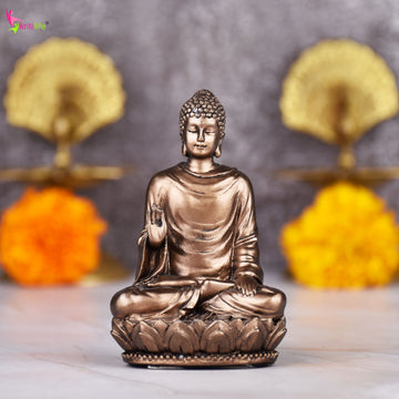 Meditating Buddha Idol in Blessing Pose | 3 inches | – Polyresin Decorative Statue
