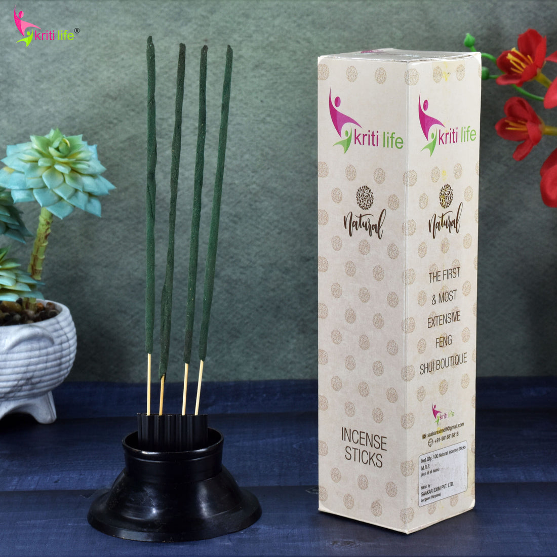 Kriti Life Incense Sticks-  Camphor 100 Pcs Perfect for Puja &amp; Relaxation