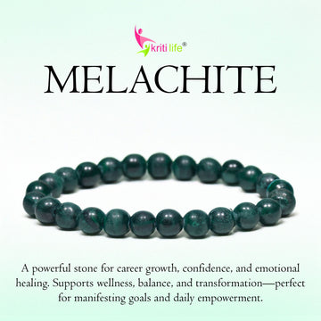 Natural Malachite Crystal Healing Bracelet – Boost Confidence & Balance-8mm
