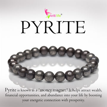 Natural Pyrite Stone Bracelet – Attract Wealth, Confidence & Good Luck-8mm
