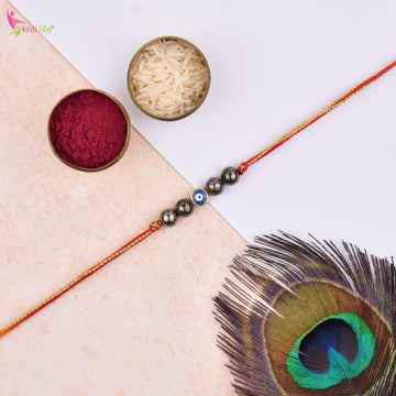 Pyrite Evil Eye Rakhi | Feng Shui Wealth Magnet Rakhi
